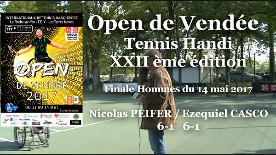 Nicolas PEIFER a remporté l'Open de Vendée de Tennis Handi le 14 mai 2017 à la Roche-sur-Yon.  @FFTennis